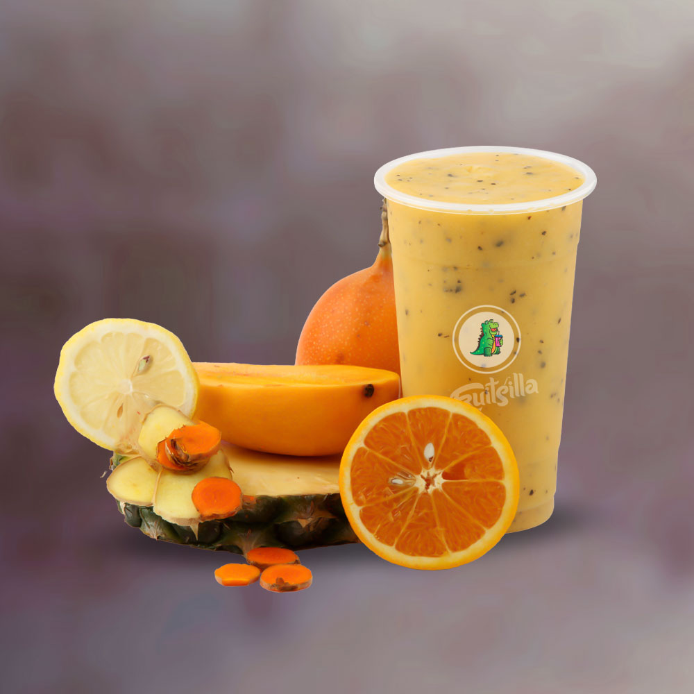 TROPICAL BLEND - MANGO, PINEAPPLE, PASSIONFRUIT, ORANGE, LIME, GINGER & TURMERIC