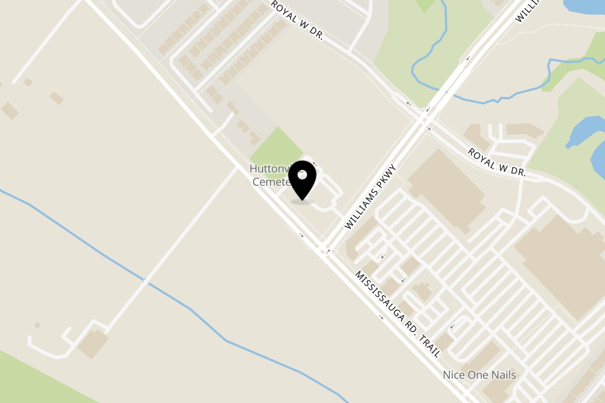 Map showing the location of Fruitsilla Mississauga Road on 9545 Mississauga Road in Brampton